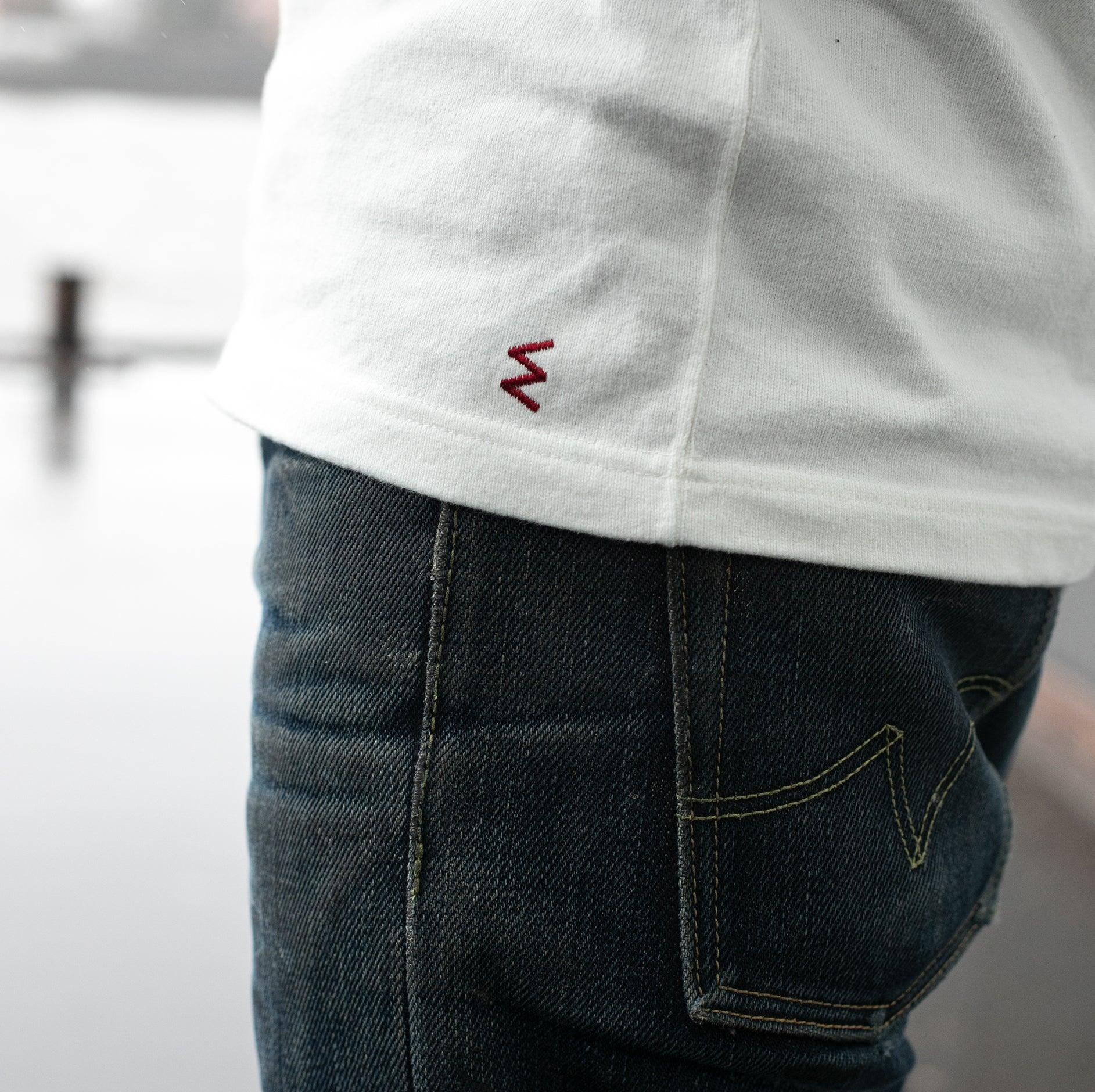 Image showing the IHT-1600-WHT - 11oz Crew Neck T-Shirt White which is a T-Shirts described by the following info Iron Heart, Released, T-Shirts, Tops and sold on the IRON HEART GERMANY online store