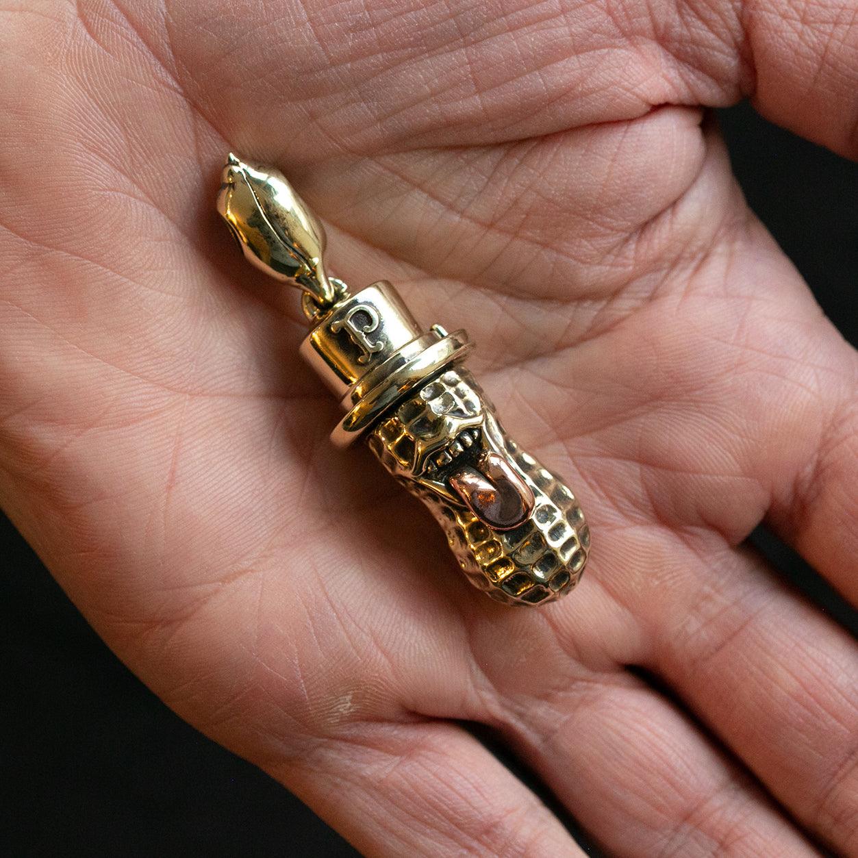 Image showing the Peanuts & Co YACHIMATA BERO PEANUTS pendant - Brass which is a Jewellery described by the following info Accessories, Jewellery, Peanuts & Co, Released and sold on the IRON HEART GERMANY online store