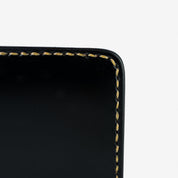 Image showing the IHG-01-BLK - Small Shell Cordovan Wallet - Black which is a WALLETS AND CHAINS described by the following info Accessories, Iron Heart, WALLETS AND CHAINS and sold on the IRON HEART GERMANY online store