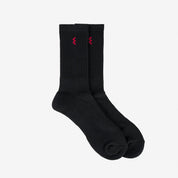 Image showing the IHG-030-BLK - Iron Heart Boot Socks - Black which is a Socks described by the following info Footwear, Iron Heart, Released, Socks and sold on the IRON HEART GERMANY online store