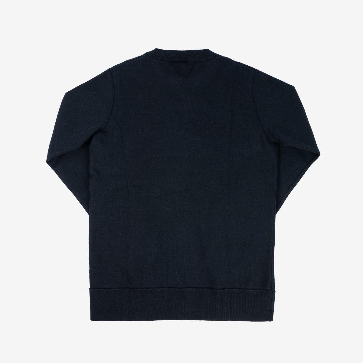 Image showing the IHSW-69L-BLK - 14oz Ultra Heavyweight Loopwheel Cotton Crew Neck Sweat - Black which is a Sweatshirts described by the following info IHSALE_M23, Iron Heart, Released, Sweatshirts, Tops and sold on the IRON HEART GERMANY online store