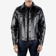 Image showing the IHJ-64-BLK - Horsehide Modified Type III Jacket - Black which is a LEATHER JACKETS described by the following info Iron Heart, LEATHER JACKETS, Released, Tops and sold on the IRON HEART GERMANY online store