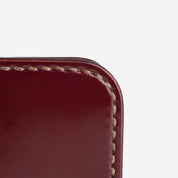 Image showing the IHG-02-OXB - Medium Shell Cordovan Wallet - Oxblood which is a WALLETS AND CHAINS described by the following info Accessories, Iron Heart, Released, WALLETS AND CHAINS and sold on the IRON HEART GERMANY online store
