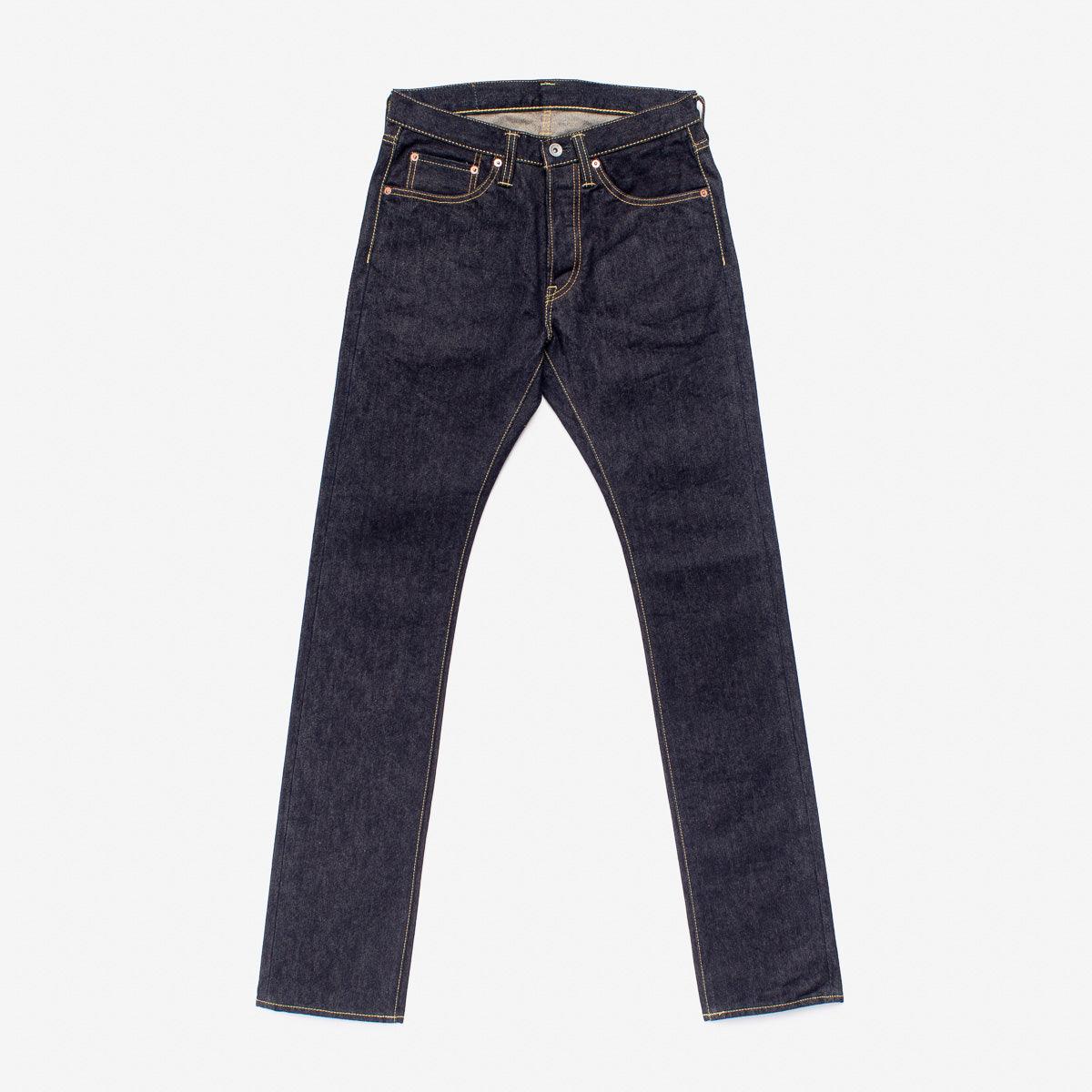 Image showing the IH-555S-142 - 14oz Selvedge Denim Super Slim Cut Jeans - Indigo which is a Jeans described by the following info 555, Bottoms, Iron Heart, Jeans, Released, Slim and sold on the IRON HEART GERMANY online store