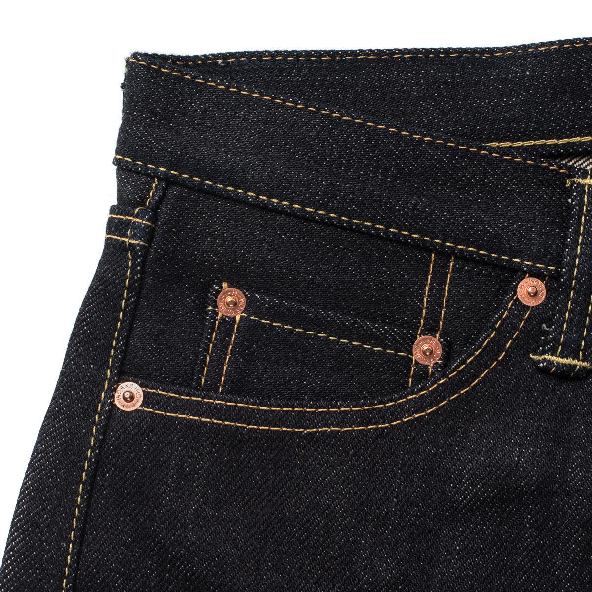 Image showing the IH-634-XHS - 25oz Selvedge Denim Straight Cut Jeans - Indigo which is a Jeans described by the following info 634, Bottoms, Iron Heart, Jeans, Released, Straight and sold on the IRON HEART GERMANY online store