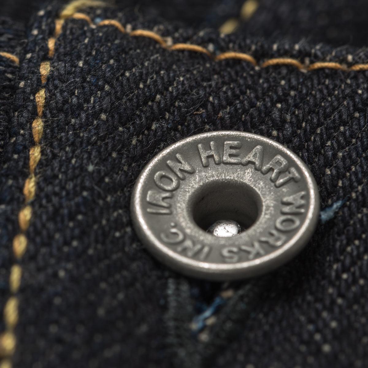 Image showing the IH-634-XHS - 25oz Selvedge Denim Straight Cut Jeans - Indigo which is a Jeans described by the following info 634, Bottoms, Iron Heart, Jeans, Released, Straight and sold on the IRON HEART GERMANY online store