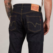 Image showing the IH-634S-142 - 14oz Selvedge Denim Straight Cut Jeans Indigo which is a Jeans described by the following info 634, Bottoms, Iron Heart, Jeans, Released, Straight and sold on the IRON HEART GERMANY online store