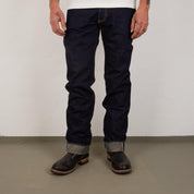 Image showing the IH-634S-18 - 18oz Vintage Selvedge Denim Straight Cut Jeans which is a Jeans described by the following info 634, Bottoms, IHSALE, IHSALE_M23, Iron Heart, Jeans, Released, Straight and sold on the IRON HEART GERMANY online store