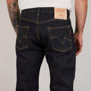 Image showing the IH-634S - 21oz Selvedge Denim Straight Cut Jeans Indigo which is a Jeans described by the following info 634, Back In, Bottoms, Iron Heart, Jeans, Released, Straight and sold on the IRON HEART GERMANY online store