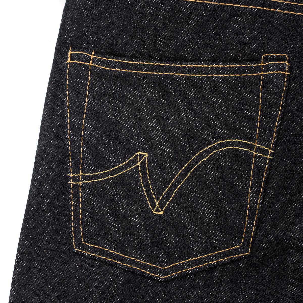 Image showing the IH-666-XHS - 25oz Slim Straight Cut Jeans Indigo which is a Jeans described by the following info 666, Bottoms, Iron Heart, Jeans, Released, Straight and sold on the IRON HEART GERMANY online store