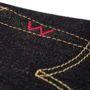 Image showing the IH-666-XHS - 25oz Slim Straight Cut Jeans Indigo which is a Jeans described by the following info 666, Bottoms, Iron Heart, Jeans, Released, Straight and sold on the IRON HEART GERMANY online store