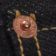 Image showing the IH-666-XHS - 25oz Slim Straight Cut Jeans Indigo which is a Jeans described by the following info 666, Bottoms, Iron Heart, Jeans, Released, Straight and sold on the IRON HEART GERMANY online store
