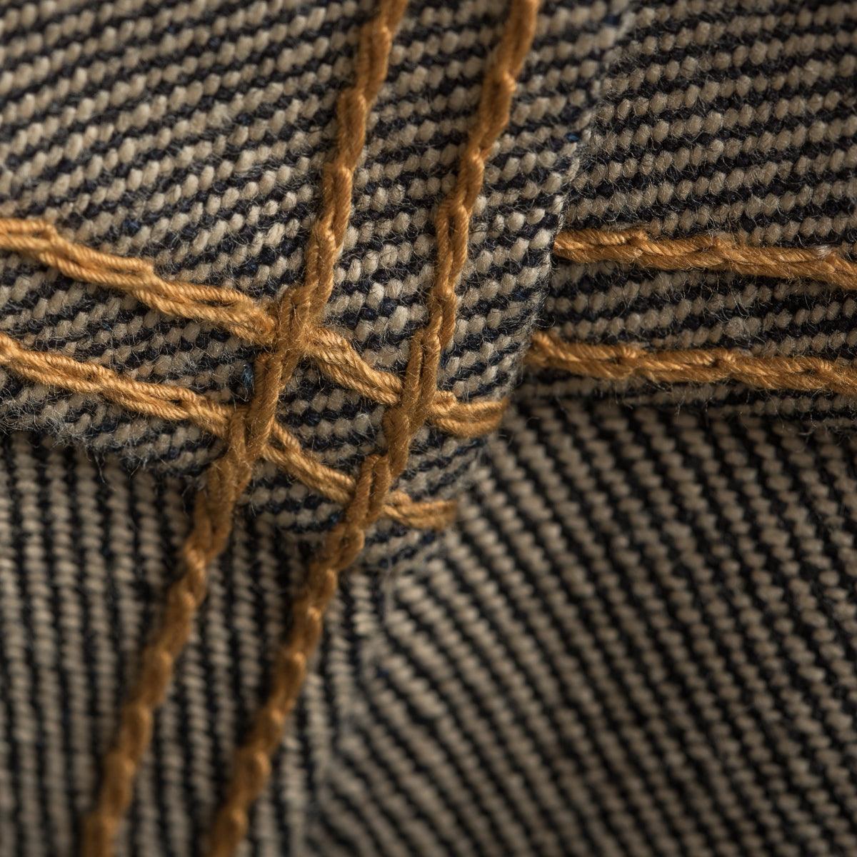 Image showing the IH-666-XHS - 25oz Slim Straight Cut Jeans Indigo which is a Jeans described by the following info 666, Bottoms, Iron Heart, Jeans, Released, Straight and sold on the IRON HEART GERMANY online store