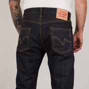 Image showing the IH-666S-142 - 14oz Selvedge Denim Slim Straight Cut Jeans - Indigo which is a Jeans described by the following info 666, Bottoms, Iron Heart, Jeans, Released, Slim, Straight and sold on the IRON HEART GERMANY online store