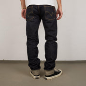 Image showing the IH-777S-21 - 21oz Selvedge Denim Slim Tapered Jeans - Indigo which is a Jeans described by the following info 777, Back In, Bottoms, Iron Heart, Jeans, Released, Tappered and sold on the IRON HEART GERMANY online store