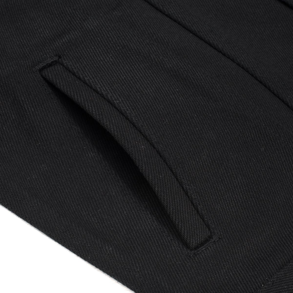 Image showing the IH-9526V - 21oz Non-Fade Denim Vest Superblack which is a Vests described by the following info Iron Heart, Released, Tops, Vests and sold on the IRON HEART GERMANY online store