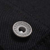 Image showing the IH-9526V - 21oz Non-Fade Denim Vest Superblack which is a Vests described by the following info Iron Heart, Released, Tops, Vests and sold on the IRON HEART GERMANY online store
