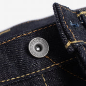 Image showing the IH-555-XHS - 25oz Selvedge Denim Slim Straight Cut Jeans in Indigo which is a Jeans described by the following info 555, Bottoms, Iron Heart, Jeans, Released and sold on the IRON HEART GERMANY online store