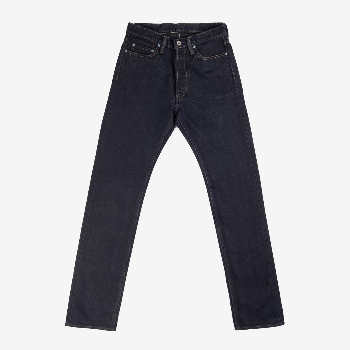 Image showing the IH-888S-OD - 21 oz Selvedge Denim Tapered Jeans Black Overdyed which is a Jeans described by the following info 888, Bottoms, Iron Heart, Jeans, New, Released, Tappered and sold on the IRON HEART GERMANY online store