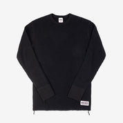 Image showing the IHTL-1301-BLK - Waffle Knit Thermal Longsleeve Black which is a T-Shirts described by the following info Back In, IHSALE_M23, Iron Heart, Released, T-Shirts, Tops and sold on the IRON HEART GERMANY online store