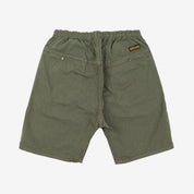 Image showing the IH-729-OLV - Cotton Easy Shorts - Olive which is a Trousers described by the following info Bottoms, Iron Heart, Released, Trousers and sold on the IRON HEART GERMANY online store