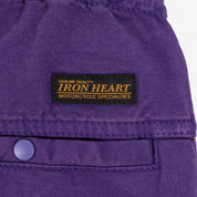 Image showing the IH-729-PUR - Cotton Easy Shorts - Purple which is a Trousers described by the following info Bargain, Released and sold on the IRON HEART GERMANY online store