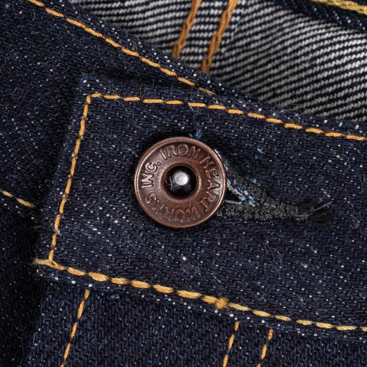 Image showing the IH-634S-UHR - 21/23oz Raw Selvedge Denim Straight Cut Jeans Indigo which is a Jeans described by the following info 634, Bottoms, Iron Heart, Jeans, Released, Straight and sold on the IRON HEART GERMANY online store