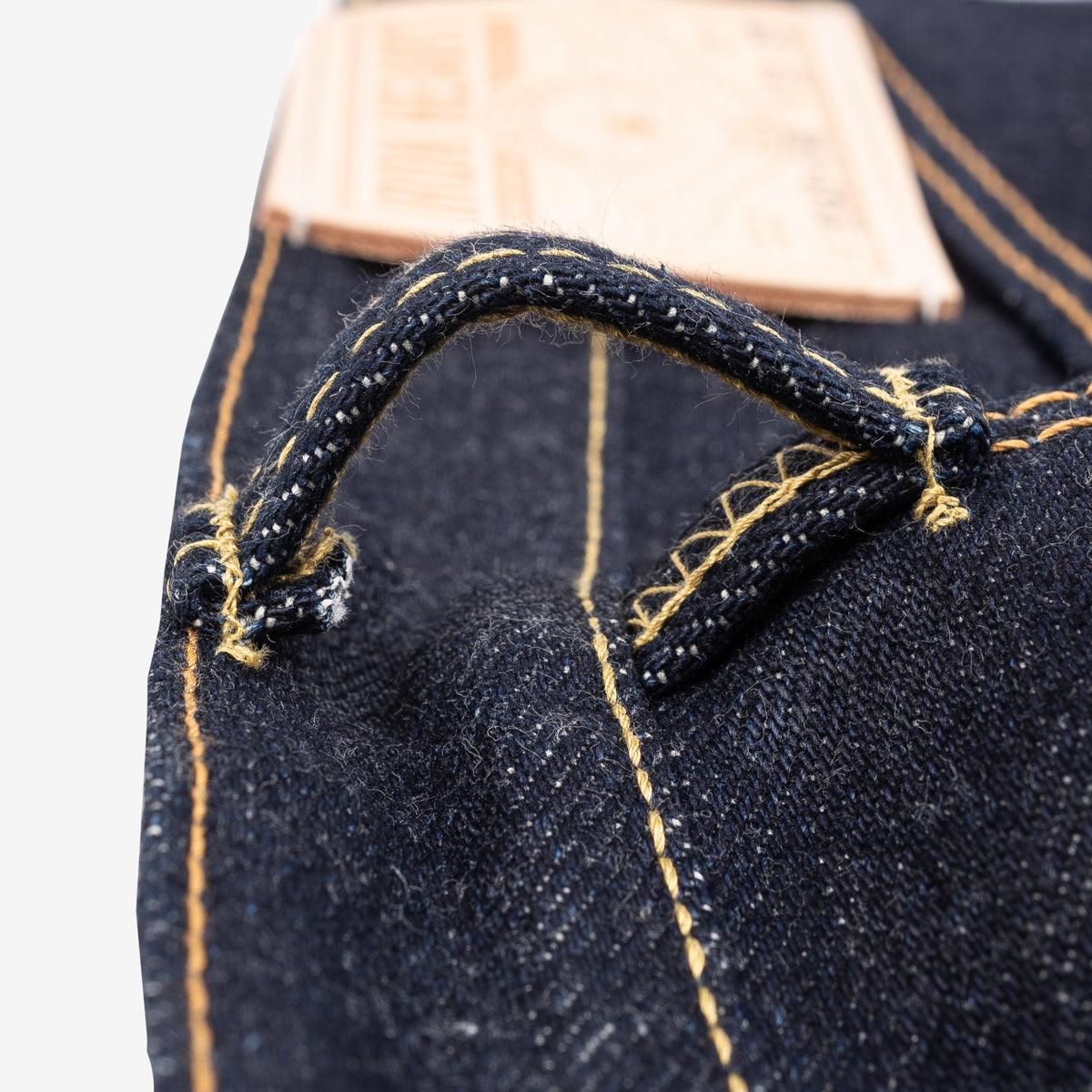 Image showing the IH-634S-UHR - 21/23oz Raw Selvedge Denim Straight Cut Jeans Indigo which is a Jeans described by the following info 634, Bottoms, Iron Heart, Jeans, Released, Straight and sold on the IRON HEART GERMANY online store