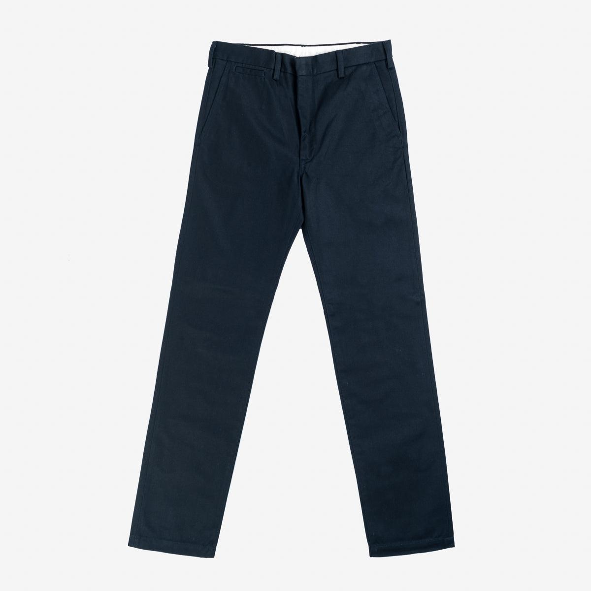 Image showing the IH-731-NAV - 12oz Heavy Cotton Relaxed Fit Chinos - Navy which is a Trousers described by the following info Bottoms, Iron Heart, Released, Trousers and sold on the IRON HEART GERMANY online store