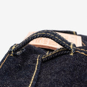 Image showing the IH-666S-19L - 19oz Left Hand Twill Selvedge Denim Slim Straight Cut Jeans Indigo which is a Jeans described by the following info 666, Bottoms, IHSALE_M23, Iron Heart, Jeans, Released, Straight and sold on the IRON HEART GERMANY online store