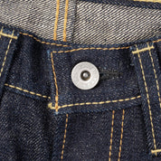 Image showing the IH-555S-18 - 18oz Vintage Selvedge Denim Slim Cut Jeans Indigo which is a Jeans described by the following info 555, Bottoms, Iron Heart, Released, Slim and sold on the IRON HEART GERMANY online store