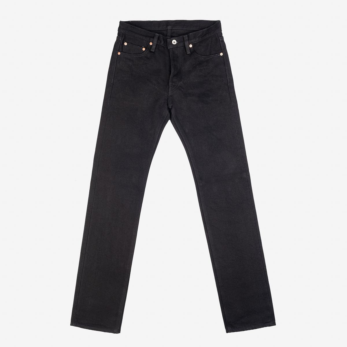 Image showing the IH-666S-SBG - 21oz Selvedge Denim Superblack (Fades To Grey) which is a Jeans described by the following info 666, Bottoms, Iron Heart, Jeans, Released, Slim, Straight and sold on the IRON HEART GERMANY online store