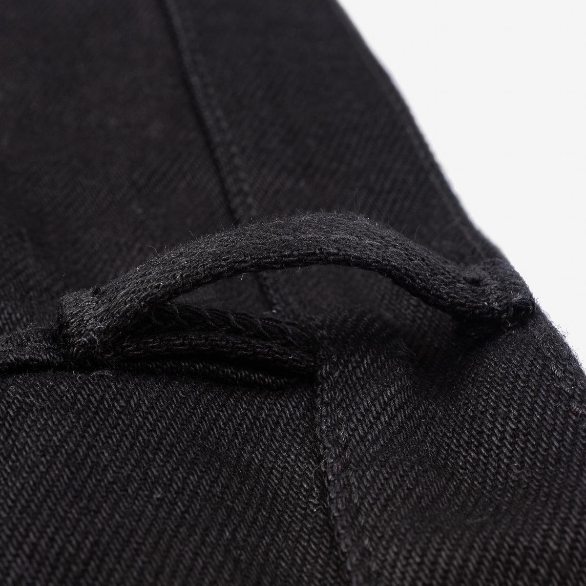 Image showing the IH-666S-SBG - 21oz Selvedge Denim Superblack (Fades To Grey) which is a Jeans described by the following info 666, Bottoms, Iron Heart, Jeans, Released, Slim, Straight and sold on the IRON HEART GERMANY online store