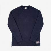 Image showing the IHTL-1301-NAV - Waffle Knit Thermal Longsleeve Navy which is a T-Shirts described by the following info Back In, IHSALE_M23, Iron Heart, Released, T-Shirts, Tops and sold on the IRON HEART GERMANY online store