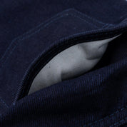 Image showing the IH-666S-14ii - 14oz Selvedge Denim Slim Straight Cut Jeans - Indigo/Indigo which is a Jeans described by the following info 666, Bottoms, IHSALE_M23, Iron Heart, Released, Slim, Straight and sold on the IRON HEART GERMANY online store