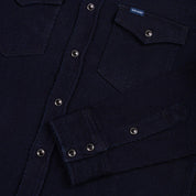 Image showing the IHSH-208-IND - Kersey Western Shirt Indigo which is a Shirts described by the following info IHSALE_M23, Iron Heart, Released, Shirts, Tops and sold on the IRON HEART GERMANY online store