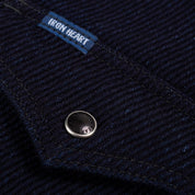 Image showing the IHSH-208-IND - Kersey Western Shirt Indigo which is a Shirts described by the following info IHSALE_M23, Iron Heart, Released, Shirts, Tops and sold on the IRON HEART GERMANY online store