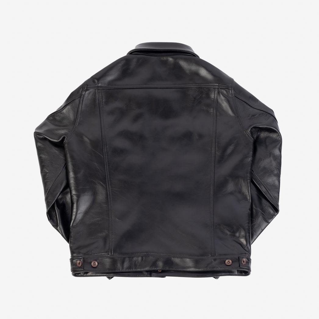 Image showing the IHJ-64-BLK - Horsehide Modified Type III Jacket - Black which is a LEATHER JACKETS described by the following info Iron Heart, LEATHER JACKETS, Released, Tops and sold on the IRON HEART GERMANY online store