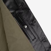Image showing the IHJ-64-BLK - Horsehide Modified Type III Jacket - Black which is a LEATHER JACKETS described by the following info Iron Heart, LEATHER JACKETS, Released, Tops and sold on the IRON HEART GERMANY online store