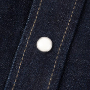 Image showing the IHSH-326-IND - 12oz Selvedge Indigo Denim Work Shirt with Snaps which is a Shirts described by the following info Iron Heart, Released, Shirts, Tops and sold on the IRON HEART GERMANY online store