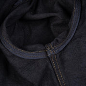 Image showing the IHSH-293-OD - 18oz Vintage Selvedge Denim CPO Shirt Indigo Overdyed Black which is a Shirts described by the following info Back In, Denim Jackets, Iron Heart, Released, Shirts, Tops and sold on the IRON HEART GERMANY online store