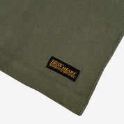 Image showing the IHTL-1501-OLV - 11oz Cotton Knit Crew Neck Sweater Olive which is a Sweatshirts described by the following info Iron Heart, Released, Sweatshirts, Tops and sold on the IRON HEART GERMANY online store
