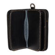 Image showing the IHG-02-BLK - Medium Shell Cordovan Wallet - Black which is a WALLETS AND CHAINS described by the following info Accessories, Iron Heart, Released, WALLETS AND CHAINS and sold on the IRON HEART GERMANY online store