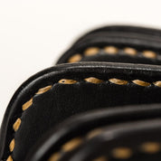Image showing the IHG-02-BLK - Medium Shell Cordovan Wallet - Black which is a WALLETS AND CHAINS described by the following info Accessories, Iron Heart, Released, WALLETS AND CHAINS and sold on the IRON HEART GERMANY online store