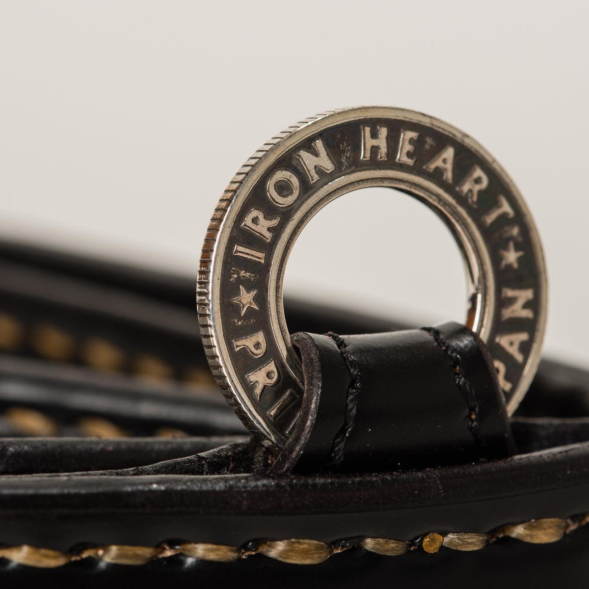 Image showing the IHG-02-BLK - Medium Shell Cordovan Wallet - Black which is a WALLETS AND CHAINS described by the following info Accessories, Iron Heart, Released, WALLETS AND CHAINS and sold on the IRON HEART GERMANY online store