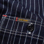 Image showing the IHSH-266-IND - 12oz Wabash Work Shirt - Indigo With Black Buttons which is a Shirts described by the following info Iron Heart, Released, Shirts, Tops and sold on the IRON HEART GERMANY online store