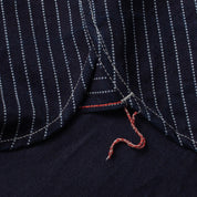 Image showing the IHSH-266-IND - 12oz Wabash Work Shirt - Indigo With Black Buttons which is a Shirts described by the following info Iron Heart, Released, Shirts, Tops and sold on the IRON HEART GERMANY online store
