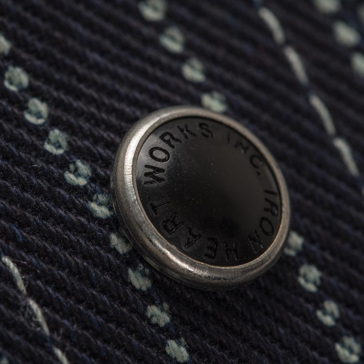 Image showing the IHSH-62-IND - 12oz Wabash Western Shirt Indigo which is a Shirts described by the following info Iron Heart, Released, Shirts, Tops and sold on the IRON HEART GERMANY online store
