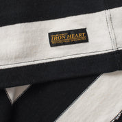 Image showing the IHTB-01-BLK-WHT - 11oz Cotton Knit Long-Sleeved Sweater which is a Sweatshirts described by the following info Iron Heart, Released, Sweatshirts, Tops and sold on the IRON HEART GERMANY online store
