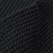 Image showing the IHTL-1301-BLK - Waffle Knit Thermal Longsleeve Black which is a T-Shirts described by the following info Back In, IHSALE_M23, Iron Heart, Released, T-Shirts, Tops and sold on the IRON HEART GERMANY online store